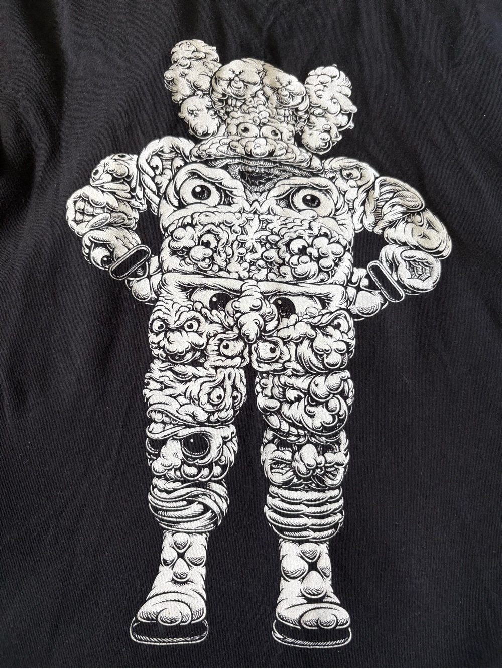 ORIGINAL FAKE x Mark Dean Veca sz 3 US sz M Black Tee Tshirt Medicom Toy KAWS - Picture 7 of 9
